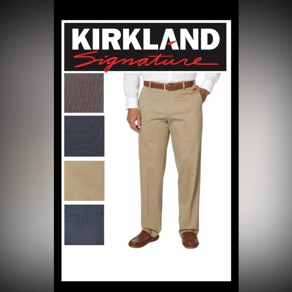 NWT Kirkland Signature Men's Classic Fit Non Iron Comfort Pant Sz 32x30